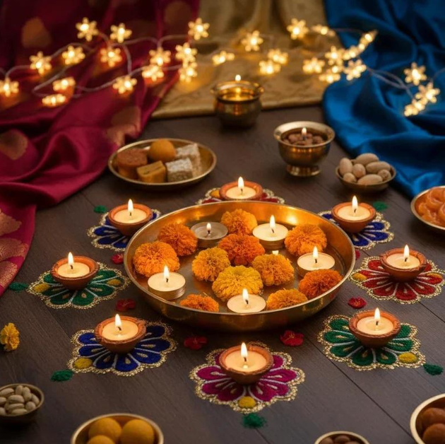 Traditional 1000 wala lar and red bijili crackers